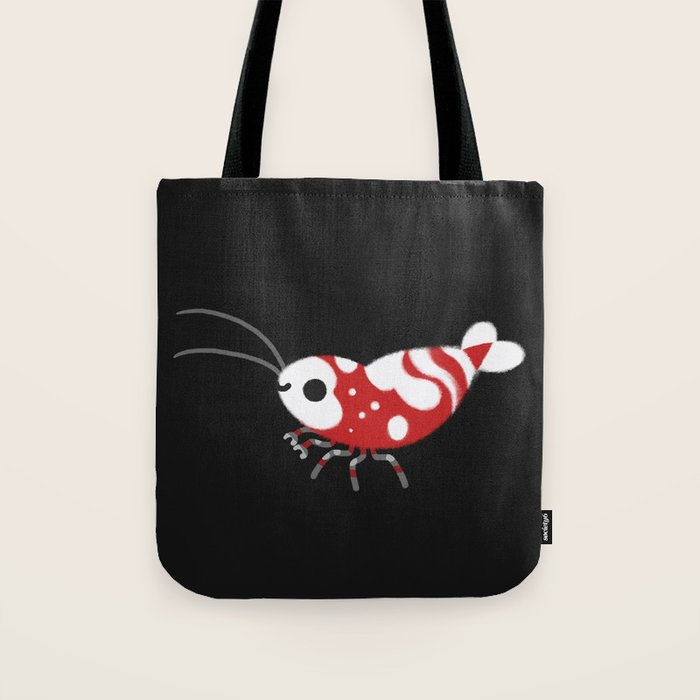 Red and blue shrimp Tote Bag Gallery Image 1