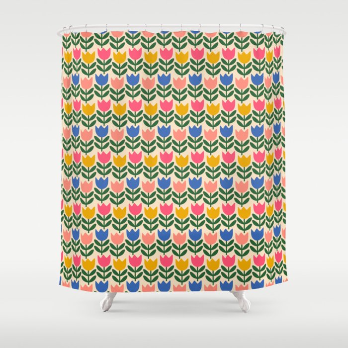 Tulip - Floral pattern 1 Shower Curtain Gallery Image 1
