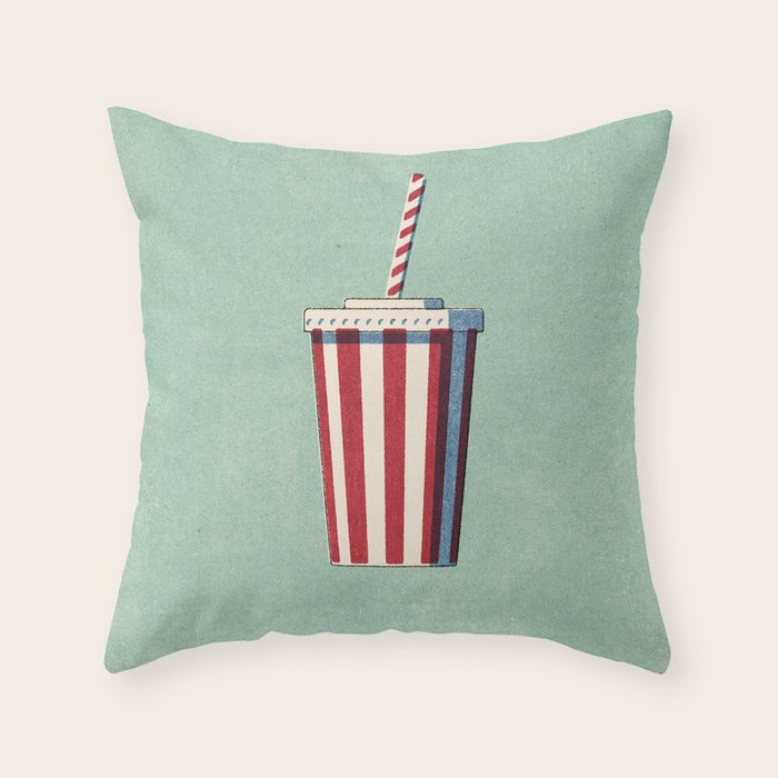 FAST FOOD / Softdrink Throw Pillow Gallery Image 1
