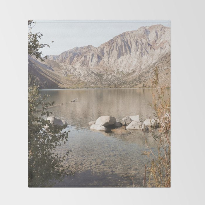 Mountains Of California Picture | Mammoth Lakes Landscape Art Print | USA  Nature Travel Photography Throw Blanket Gallery Image 2