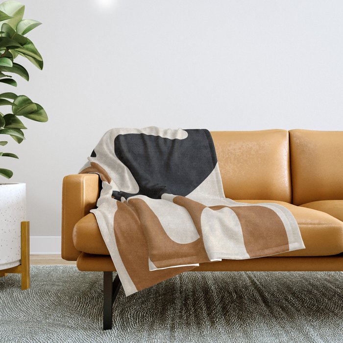 Abstract Art Minimal Shape 5 Throw Blanket Gallery Image 1