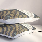 Folk Art Moth - Black Pillow Sham Gallery Image 3