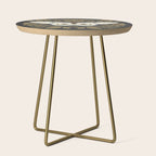 Folk Art Moth - Black Side Table Gallery Image 1