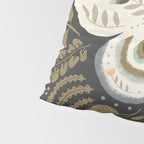 Folk Art Moth - Black Pillow Sham Gallery Image 4