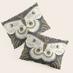 Folk Art Moth - Black Pillow Sham Gallery Image 3