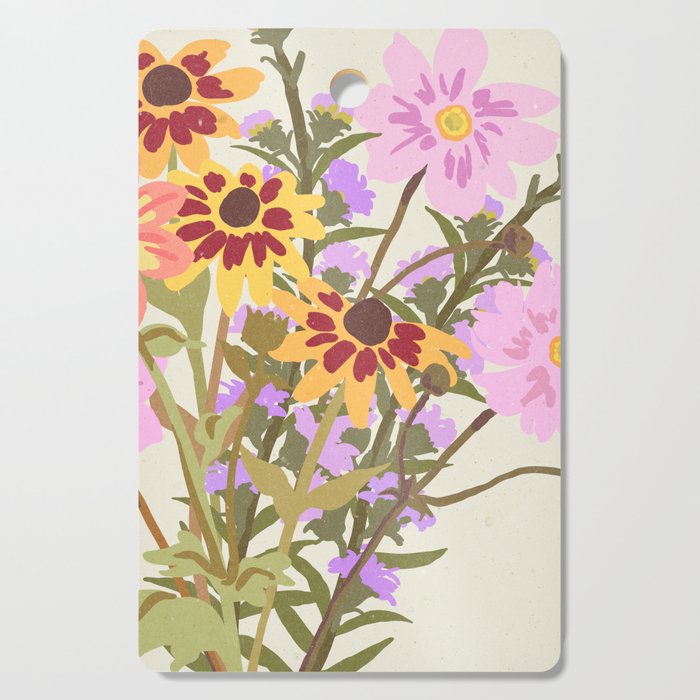 London Flower Market \ Aesthetic cottagecore Cutting Board Gallery Image 1