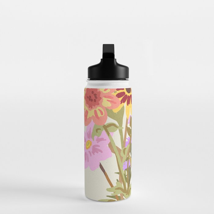London Flower Market \ Aesthetic cottagecore Water Bottle Gallery Image 3