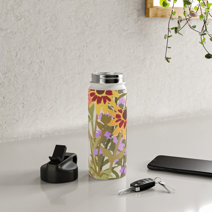 London Flower Market \ Aesthetic cottagecore Water Bottle Gallery Image 4