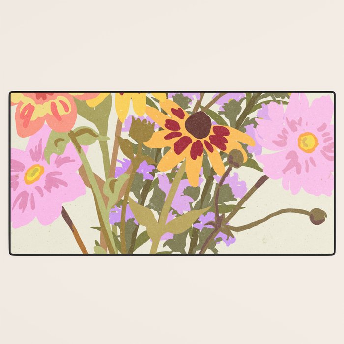 London Flower Market \ Aesthetic cottagecore Desk Mat Gallery Image 3