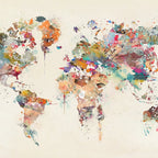 world map watercolor Coffee Mug Gallery Image 2