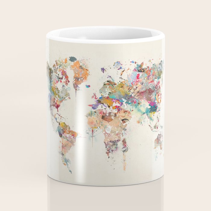 world map watercolor Coffee Mug Gallery Image 4