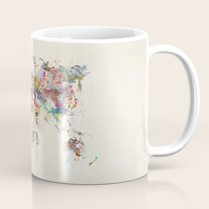world map watercolor Coffee Mug Gallery Image 1