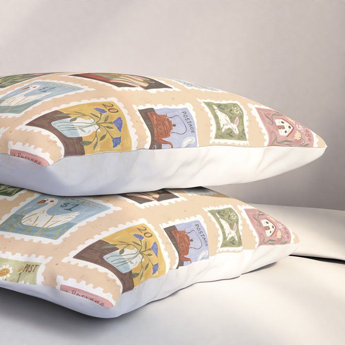 Stamp Collection Pillow Sham Gallery Image 3