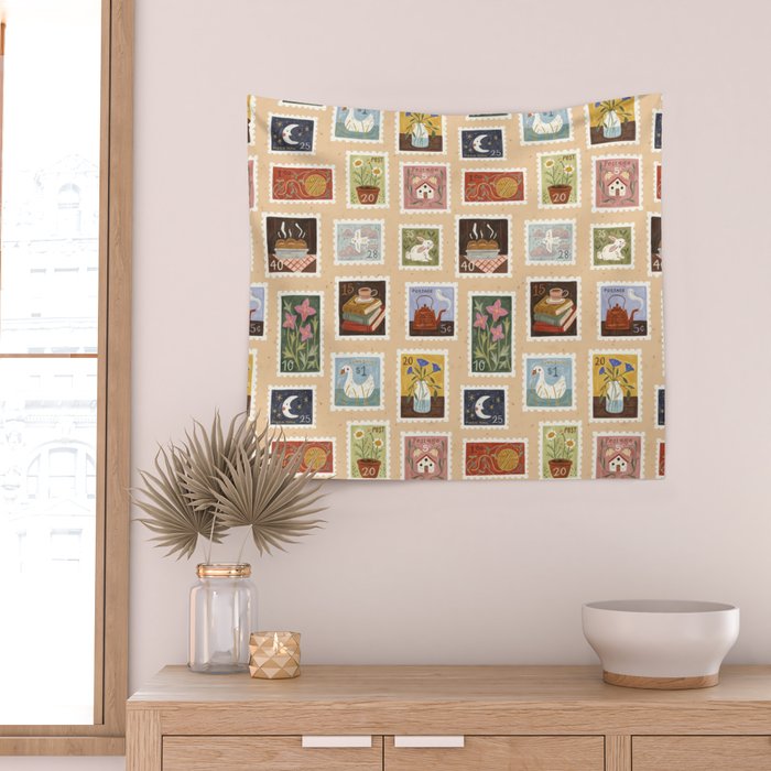 Stamp Collection Wall Tapestry Gallery Image 2