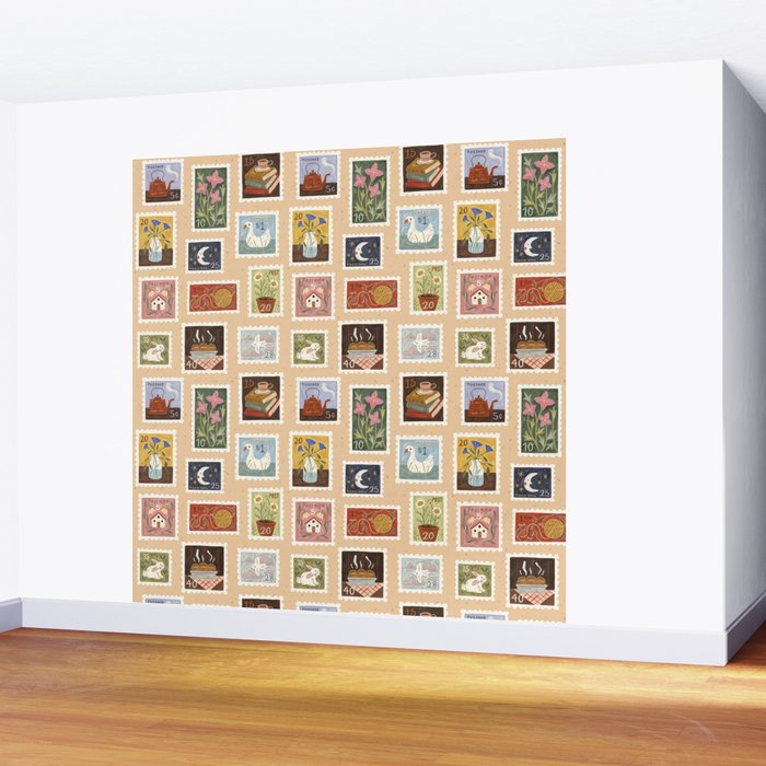 Stamp Collection Wall Mural Gallery Image 2