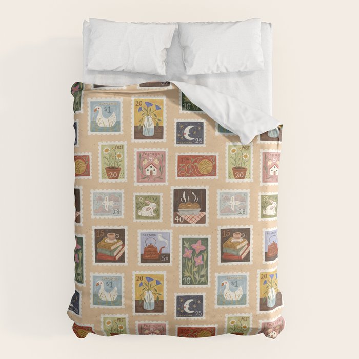 Stamp Collection Duvet Cover Gallery Image 1