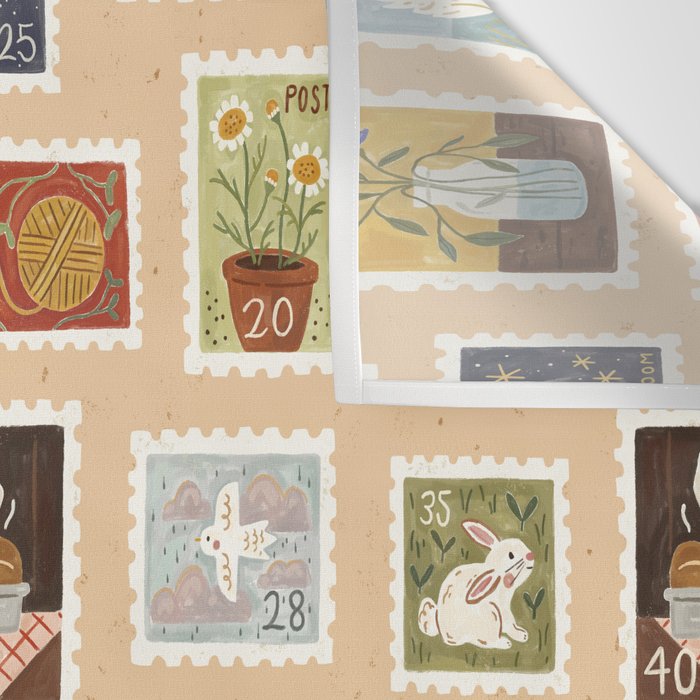 Stamp Collection Wall Tapestry Gallery Image 3