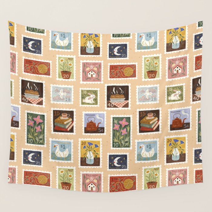Stamp Collection Wall Tapestry Gallery Image 4