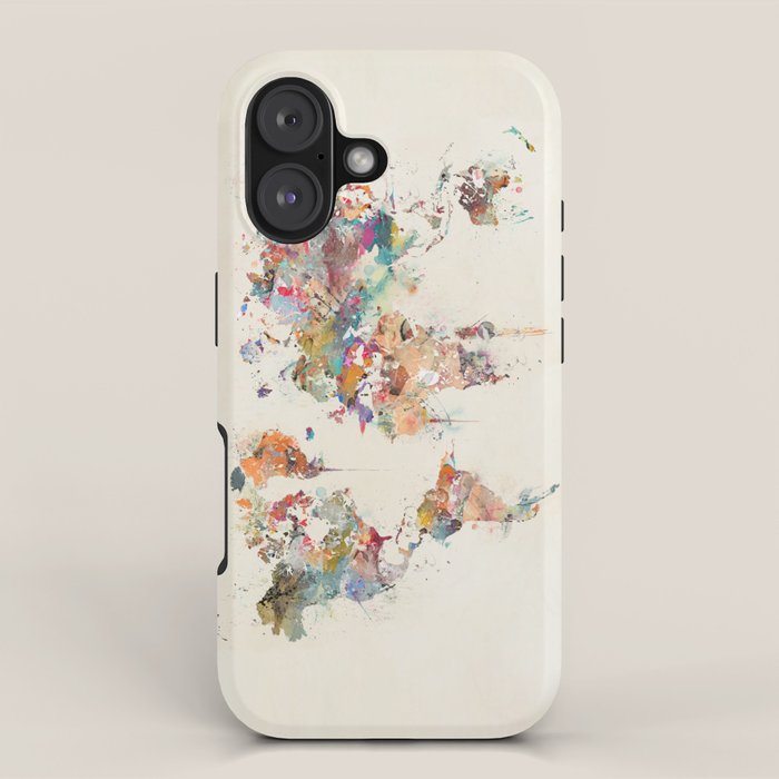 world map watercolor iPhone Case Gallery Image 1