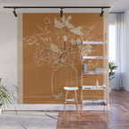 Minimalist Flowers In A Vase 3 Wall Mural Gallery Image 1