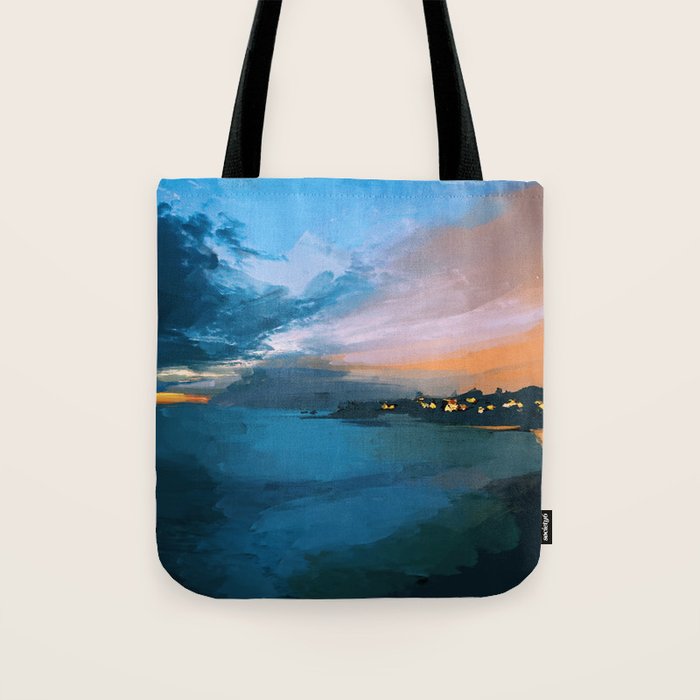Laguna Beach At Night Tote Bag Gallery Image 1