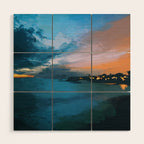 Laguna Beach At Night Wood Wall Art Gallery Image 1
