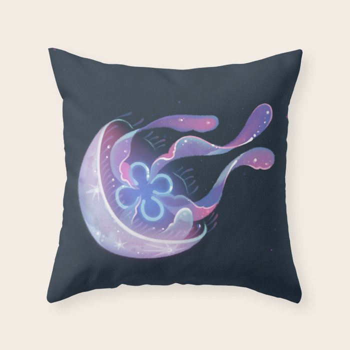 Moon jelly Throw Pillow Gallery Image 6