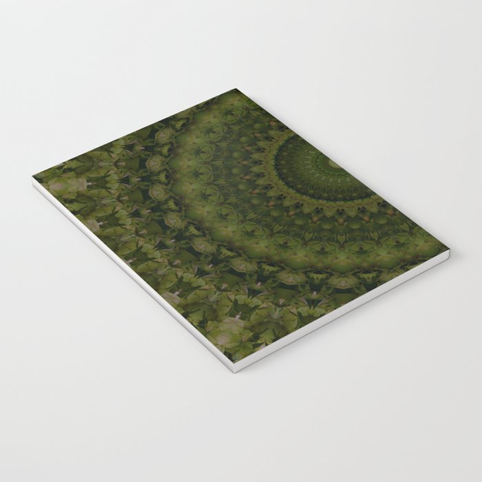 Mandala in olive green tones Notebook Gallery Image 3
