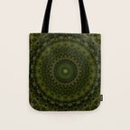 Mandala in olive green tones Tote Bag Gallery Image 1