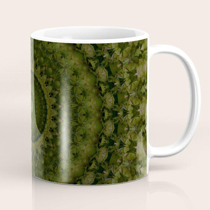 Mandala in olive green tones Coffee Mug Gallery Image 1