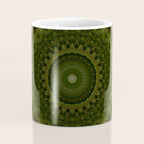 Mandala in olive green tones Coffee Mug Gallery Image 4