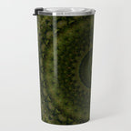 Mandala in olive green tones Travel Mug Gallery Image 3