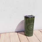 Mandala in olive green tones Travel Mug Gallery Image 4
