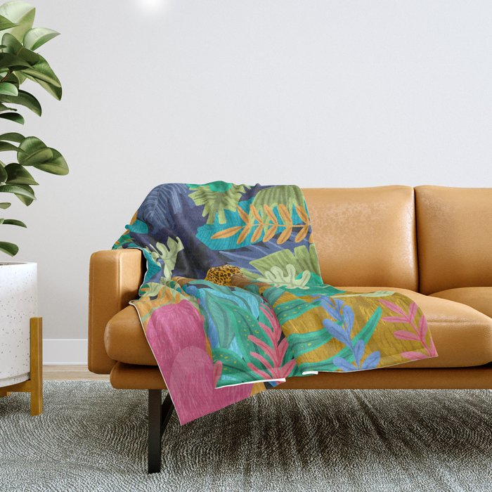 Sleeping Panther Throw Blanket Gallery Image 1