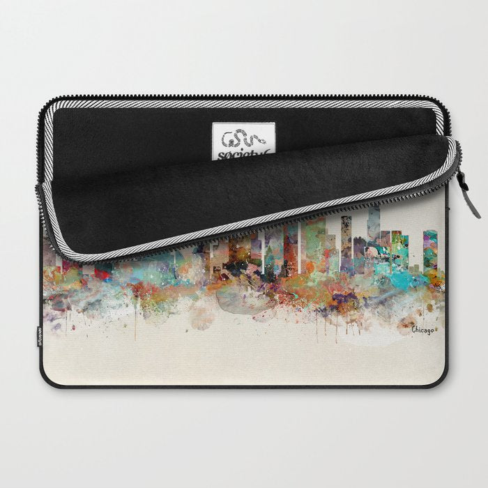 chicago illinois skyline Laptop Sleeve Gallery Image 2