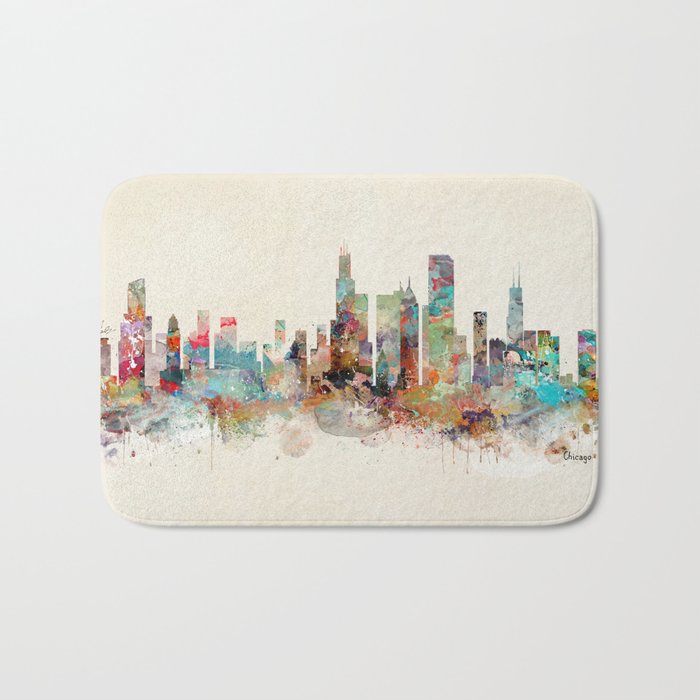 chicago illinois skyline Bath Mat Gallery Image 1