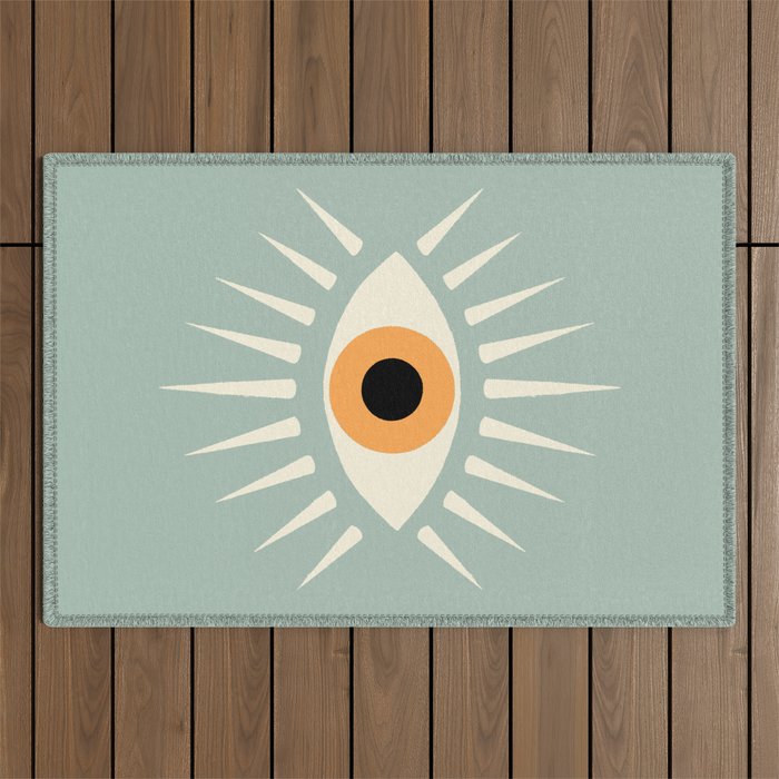 Yellow Eye Outdoor Rug Gallery Image 1