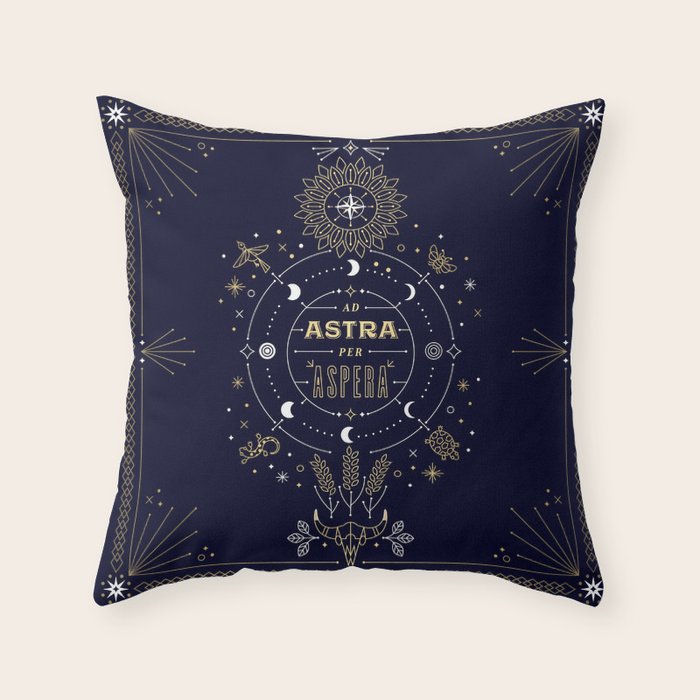 Ad Astra Per Aspera Throw Pillow Gallery Image 1