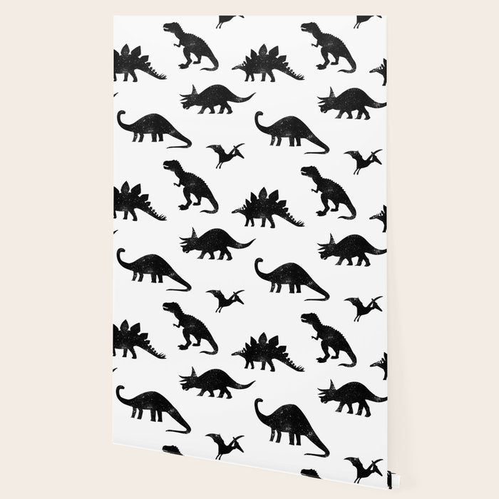 Black + White Dinosaurs Wallpaper Gallery Image 2