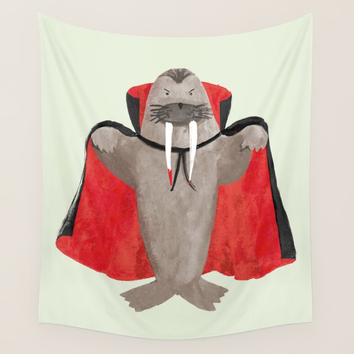Vampire Walrus Wall Tapestry Gallery Image 1