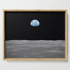 Earth rise over the Moon Serving Tray Gallery Image 1