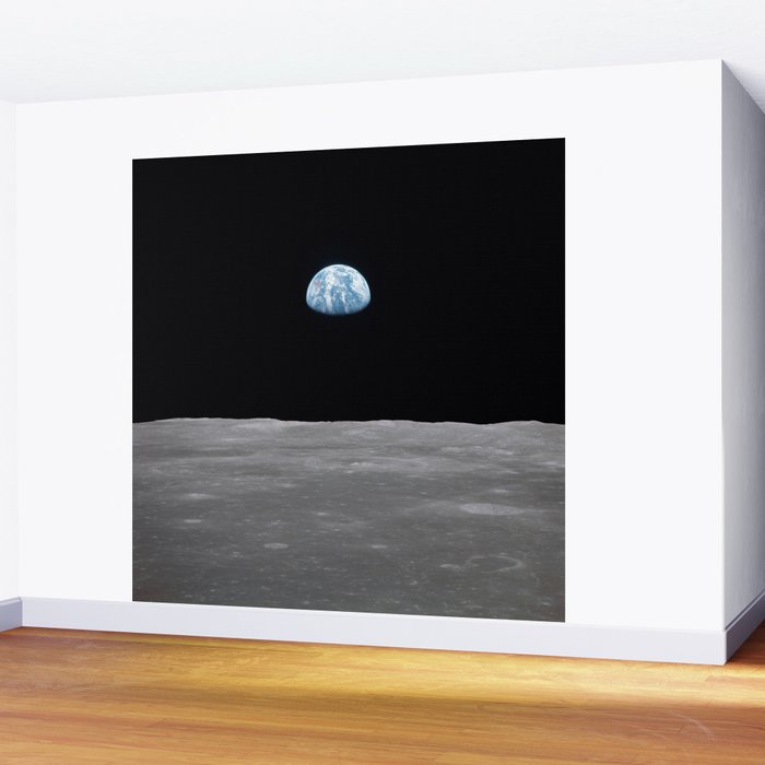 Earth rise over the Moon Wall Mural Gallery Image 2