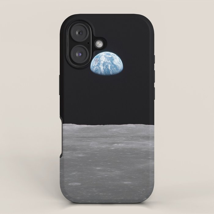 Earth rise over the Moon iPhone Case Gallery Image 1