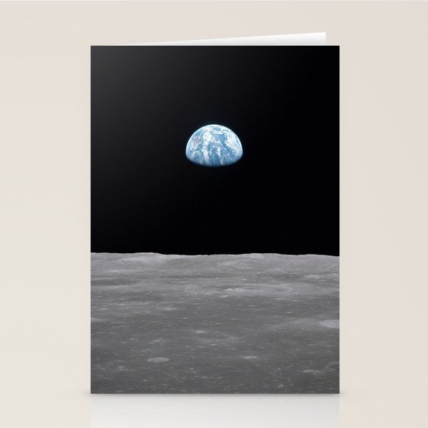 Earth rise over the Moon Stationery Card Gallery Image 2