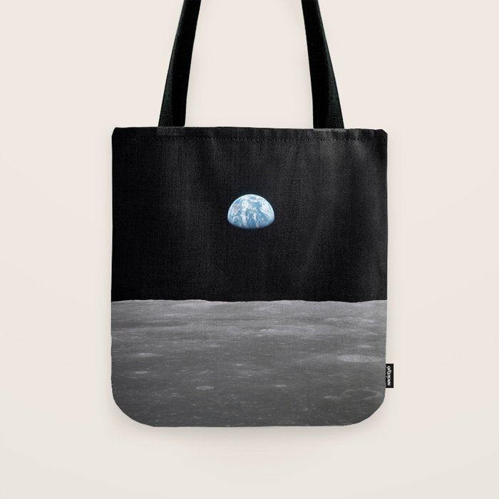 Earth rise over the Moon Tote Bag Gallery Image 1