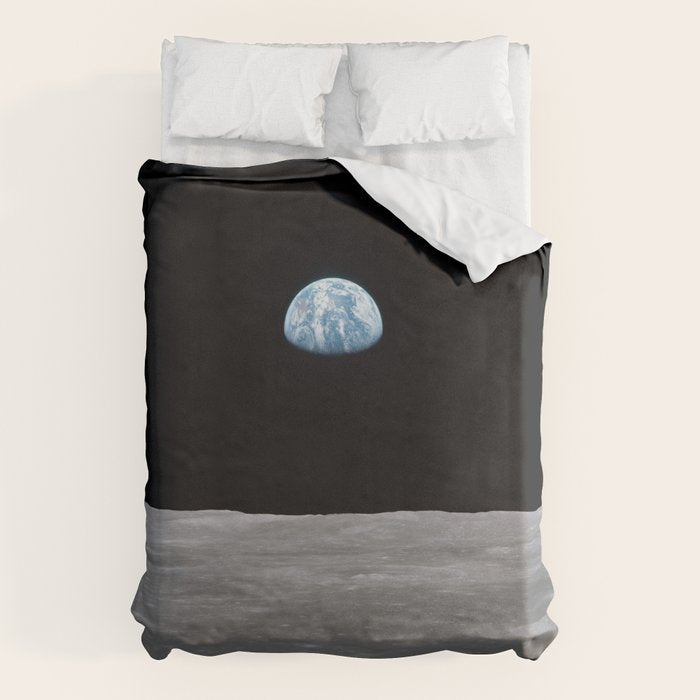 Earth rise over the Moon Duvet Cover Gallery Image 1