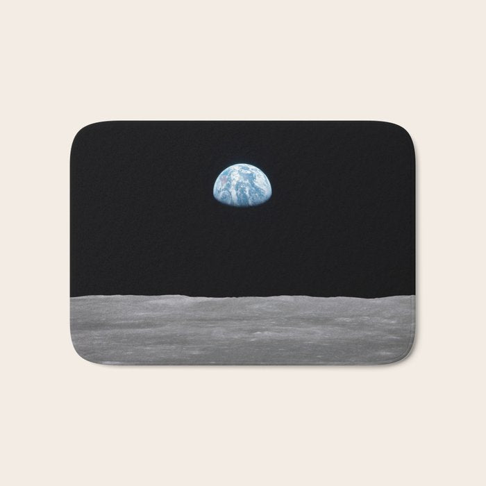 Earth rise over the Moon Bath Mat Gallery Image 1