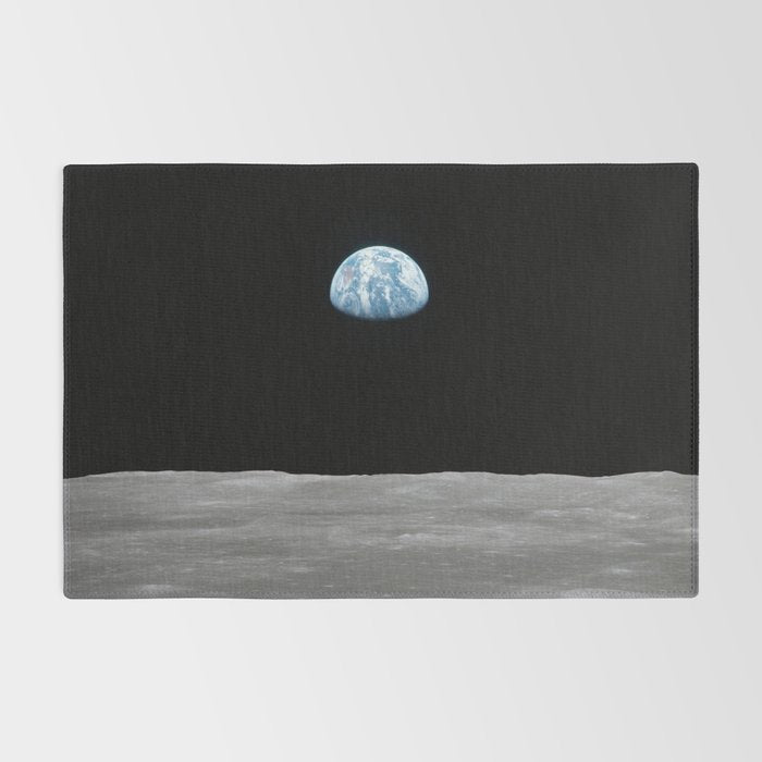 Earth rise over the Moon Rug Gallery Image 2