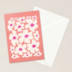 Retro Daisy - Magenta Mood Stationery Card Gallery Image 2