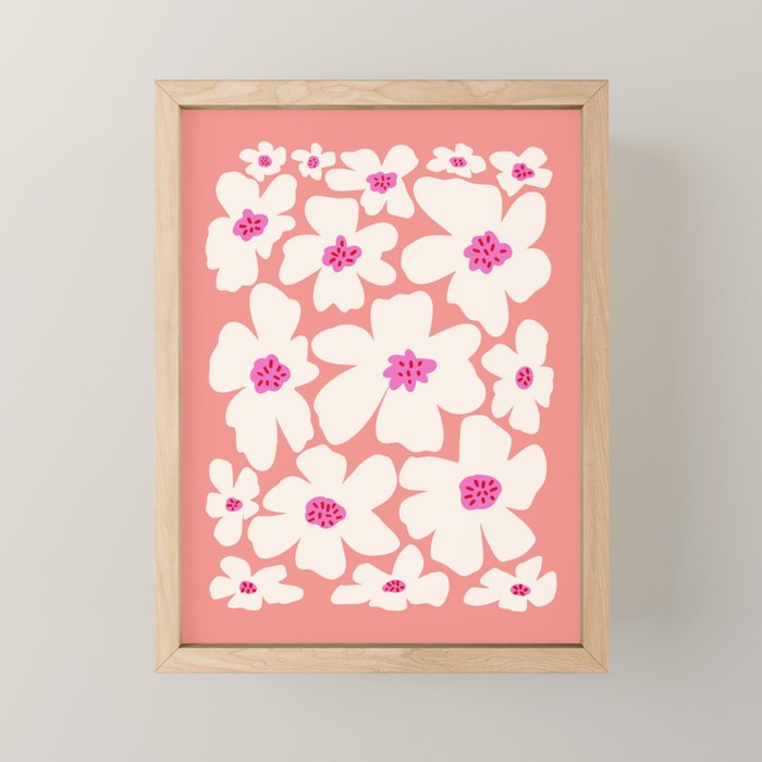 Retro Daisy - Magenta Mood Mini Art Print Gallery Image 1